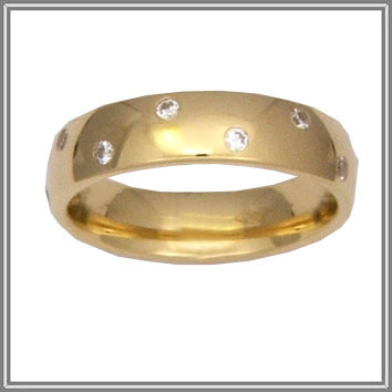 Fedine anniversario con diamanti in oro 18 kt.